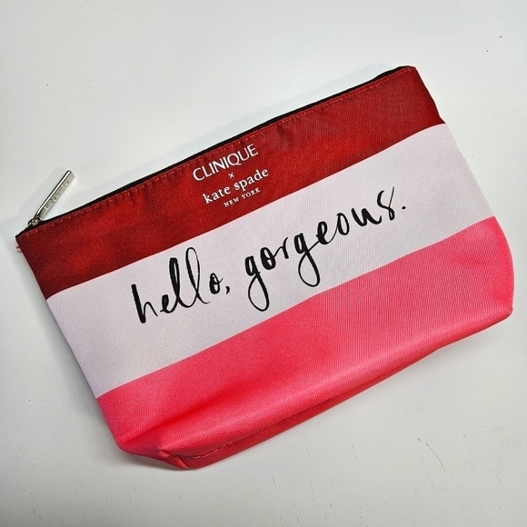 Clinique x Kate Spade Hello Gorgeous Cosmetic Travel Storage Bag - Picture 1 of 6